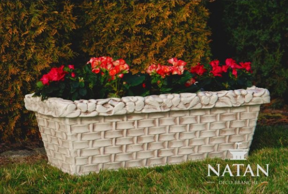 Garden flower basket, flower container, terrace decoration, statue figures, flower box