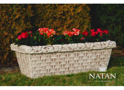 Garden flower basket, flower container, terrace decoration, statue figures, flower box