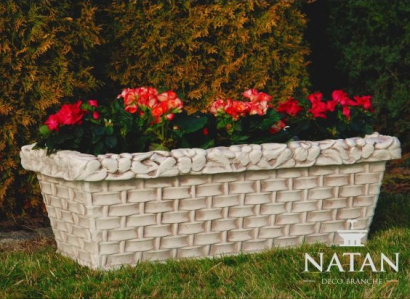 Garden flower basket, flower container, terrace decoration, statue figures, flower box