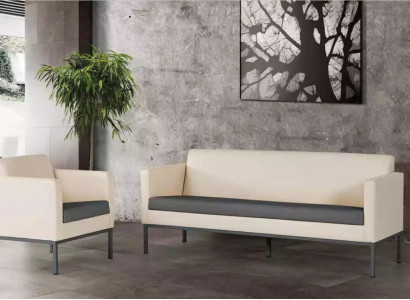 Office furniture complete set study seating group sofa set 2-piece modern