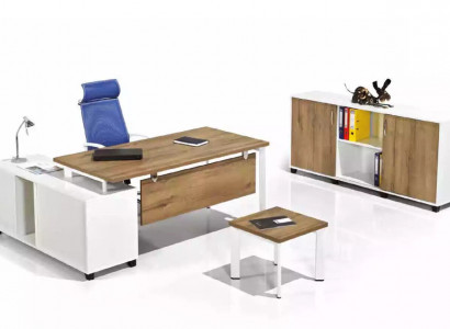 Luxury White Home Office Furniture Office Setup Set New 3-piece