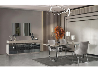 Dining set dining room group dining corner dining table chairs 10-piece wood gray