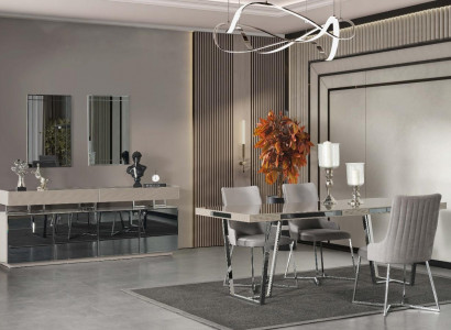 Dining set dining room group dining corner dining table chairs 10-piece wood gray