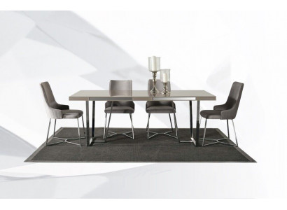 Dining area dining room set dining set dining table chairs 7-piece wood gray