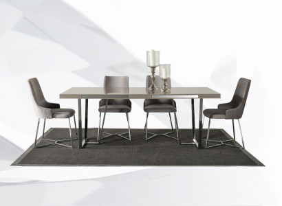 Dining area dining room set dining set dining table chairs 7-piece wood gray