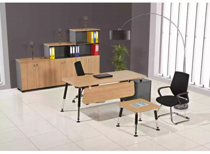 Wooden furniture study desk filing cabinet coffee table set 3-piece table
