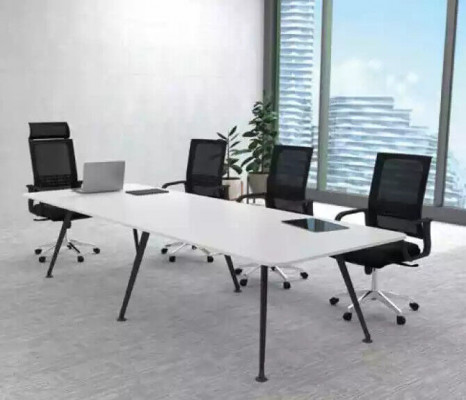 White meeting table conference table study room furnishing style