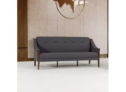 Dark gray designer sofa three-seater couch upholstered furniture office furnishings