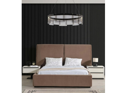 Bedroom furniture, bedroom set, double bed, bed, bedside tables, 3-piece, beige