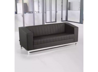 Modern black couch three-seater upholstered couch study furniture luxury