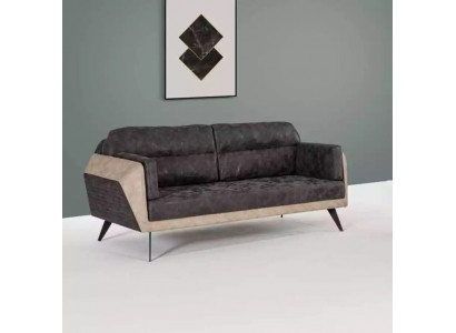 Gray Luxury Three-Seater Study Room Seat Modern Office Furniture Couch
