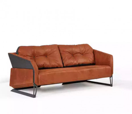 Designer orange sofa office room office furniture couch 3-seater new