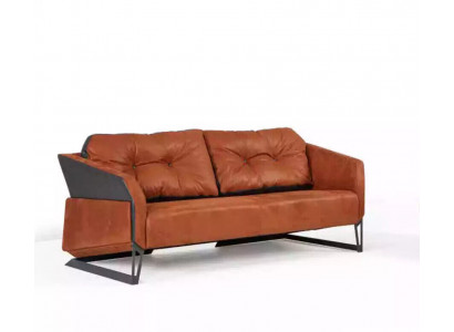 Designer orange sofa office room office furniture couch 3-seater new