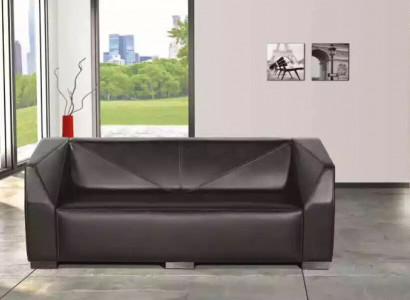 Black three-seater study furniture textile couch luxury designer sofa