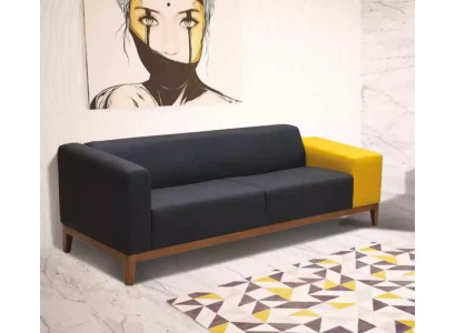 Three-seater sofa couch study luxury furniture textile upholstered sofa