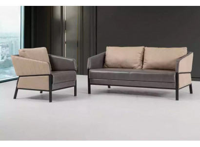 Gray Sofa 2-Seater Modern Couch Office Furniture Upholstered Sofa Designer