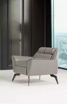 Luxury armchair, study room, gray seating, furnishings, new upholstered armchair