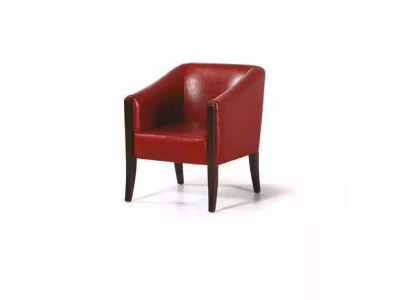 Red armchair textile furniture style modern office furniture study design wood