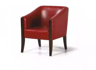 Red armchair textile furniture style modern office furniture study design wood