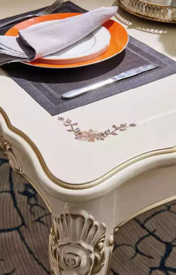 Dining room set furniture for your interior pearly white classic furniture, 8-piece set
