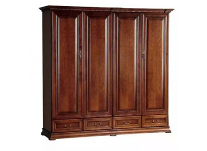 Wardrobe Bedroom Wood Closet Baroque Rococo Wardrobes 4-door