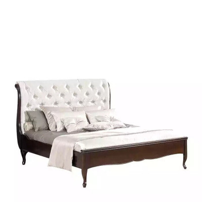 Bed fabric design double beds luxury modern hotel frame bedroom