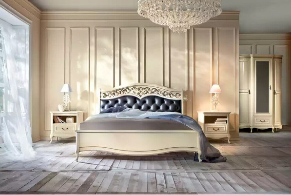 Bed furniture design beds white double bed luxury bedroom wood