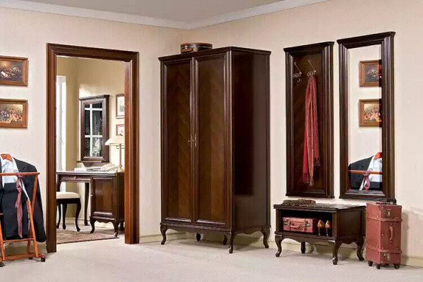 Wardrobe closet bedroom cupboards brown modern wood luxury
