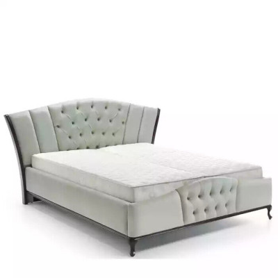Bed Cushion Design Luxury Double Hotel Beds Chesterfield Wood Furniture New