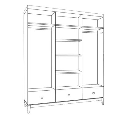 Designer high-gloss wardrobe cabinets bedroom furniture wood luxury white