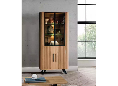 Showcase furniture living room cabinet beige glass display cabinets new