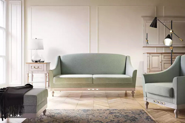 Sofa 2-seater sofas design luxury textile wood upholstery two-seater couches