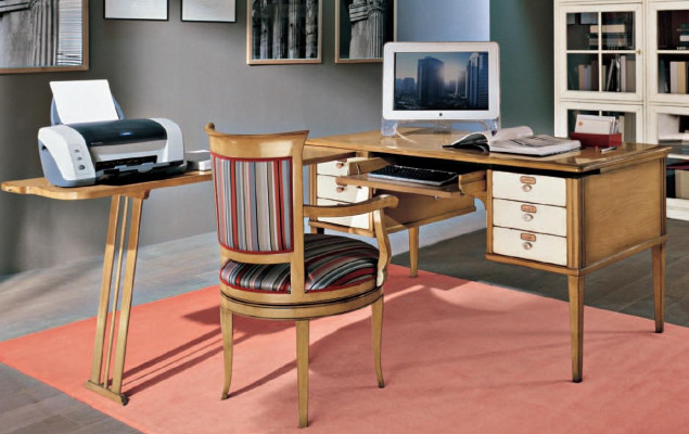Office armchair chair with armrest lounge chair wood living room Italian furniture noble