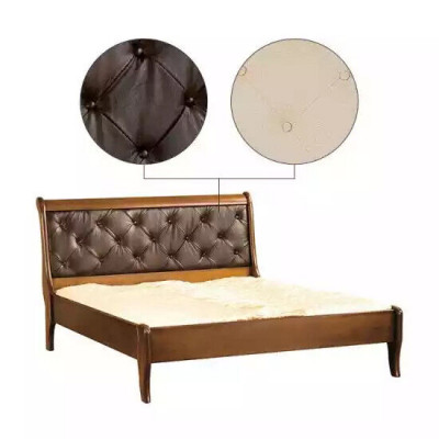 Luxury bedroom bed design upholstered double hotel beds Chesterfield