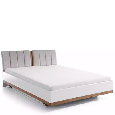 Luxury bed design double hotel beds royal wood furniture textile