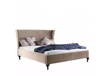 Bed Cushion Design Luxury Double Hotel Beds Baroque Wood Furniture