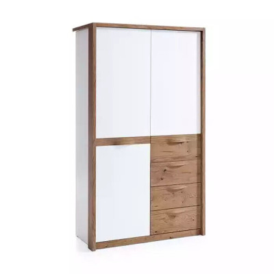 Cabinet solid bedroom furniture wardrobe wood white cabinet