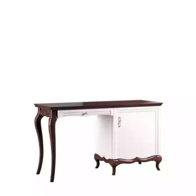 Classic desk Luxurious office furniture made of white wood Exclusive