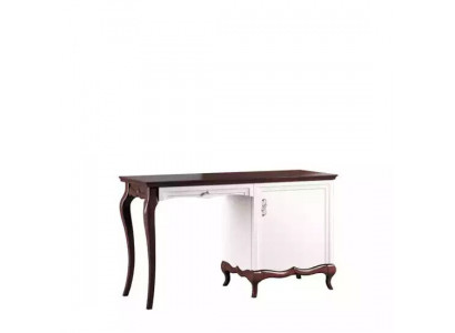 Classic desk Luxurious office furniture made of white wood Exclusive