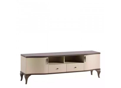 Living room furniture wall unit TV stand wall shelf wood beige modern sideboard