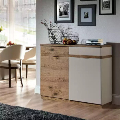 Dresser with 3 drawers, white sideboard, modern wooden sideboard