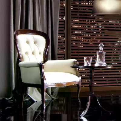 Luxury Armchair Living Room Textile Armchair Classic Design Upholstery
