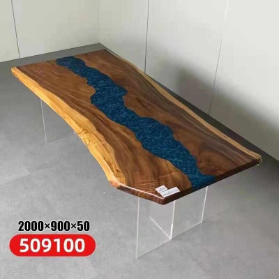 Dining table Sea Water River Real Wood River Table 200x90 Tables Epoxy Resin New