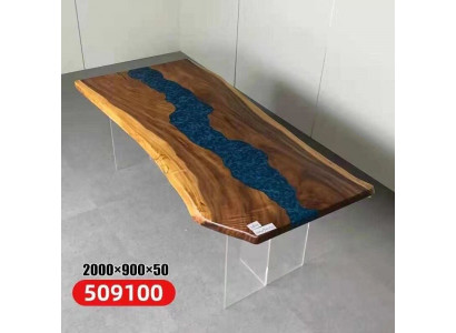 Dining table Sea Water River Real Wood River Table 200x90 Tables Epoxy Resin New