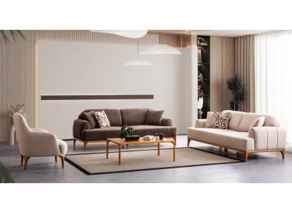 Modern beige sofa set 3+3+1 seater living room furniture luxury set sofa