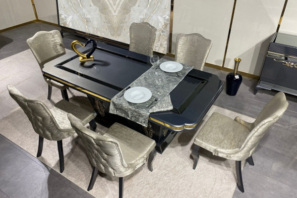 Dining room set dining group table 7-piece complete set dining table 6 chairs suite