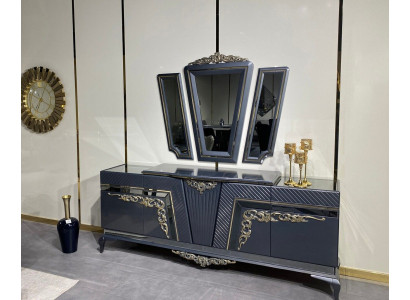 Sideboard Modern Dresser Cabinet with 3 Mirror Storage Baroque