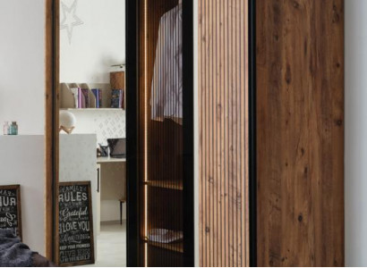 Modern wardrobe luxury wood cabinets glass stylish bedroom