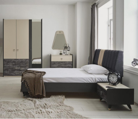 Luxurious stylish bedroom modern furnishings bed 5-piece sets