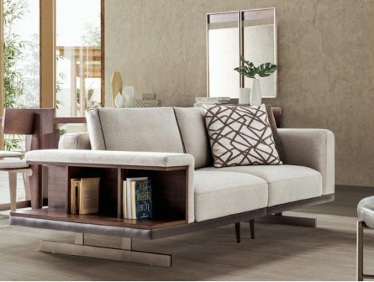 Beige-Brown Sofa Set Luxury Couches Upholstered Furniture Set Sofas 3+2 Seater